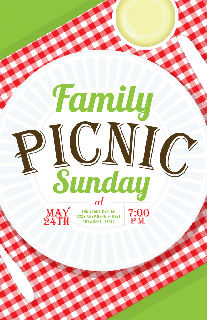 Printable Flyer for Family Sunday Picnic (click for full size image)